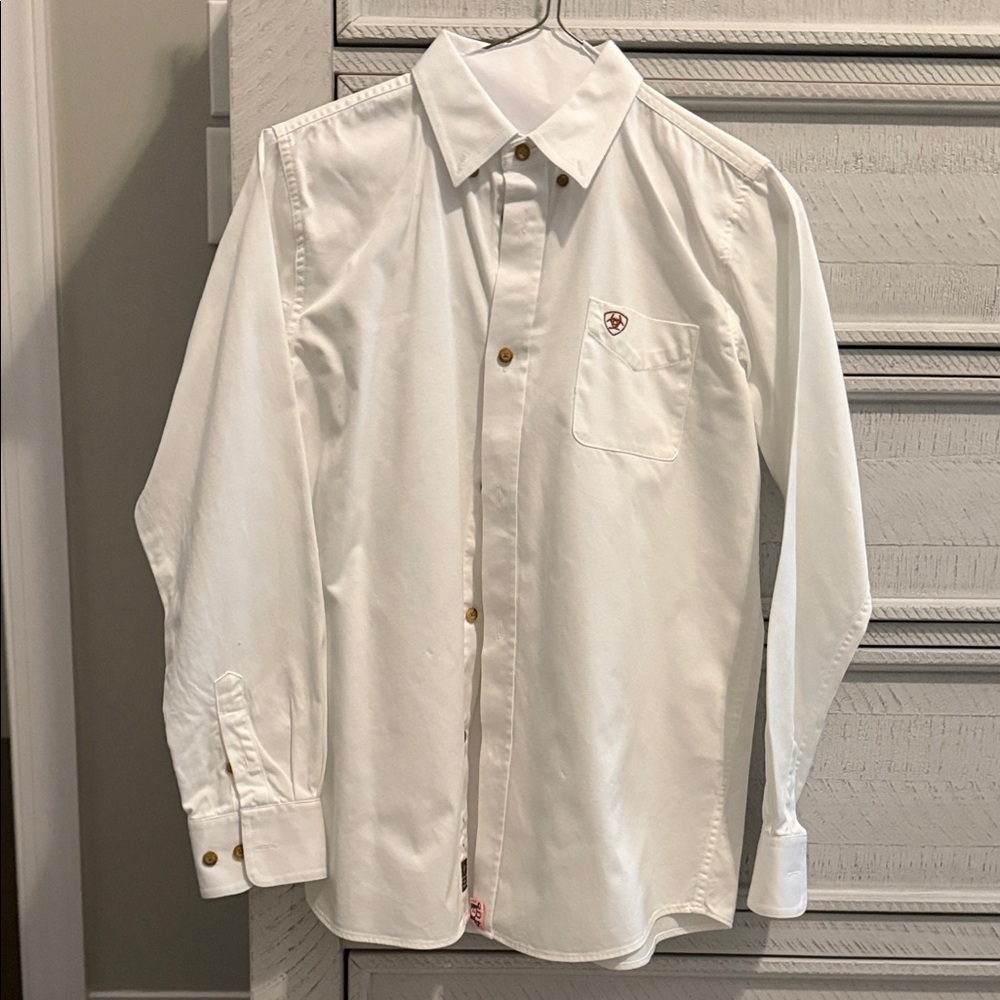 Ariat Kids' White Button-Down Shirt